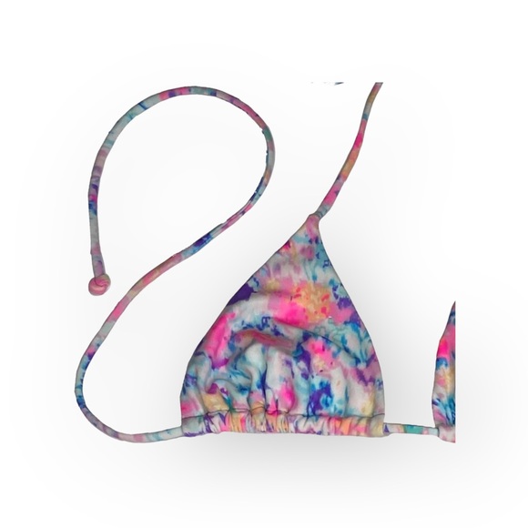 Victoria’s Secret 𑁍 2 Piece Triangle String Bikini Set 𑁍 Watercolor Print 𑁍 S - Picture 6 of 16
